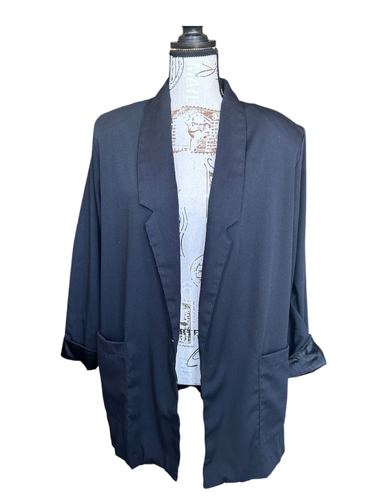 Source Unknown Jackets & Blazers - 80’s Vintage Black Basic Blazer Jacket with Shoulder Pads size Large